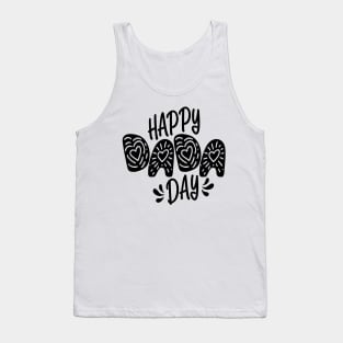 Happy Dada Day Happy Father's Day Typography Tank Top